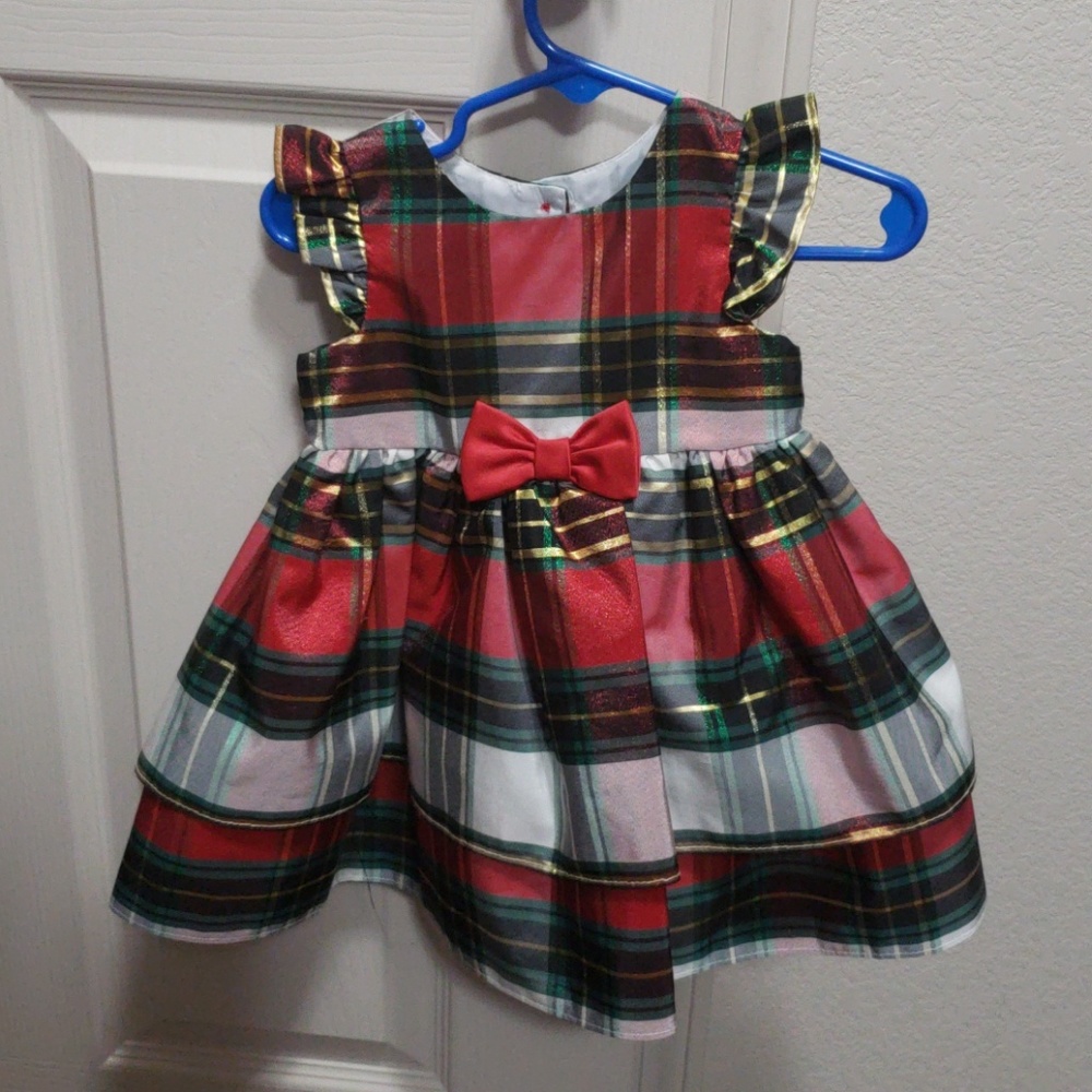 Holiday dress red and green